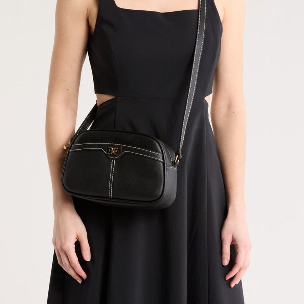 New Sam Edelmen Leather Camera Crossbody Bag NWT